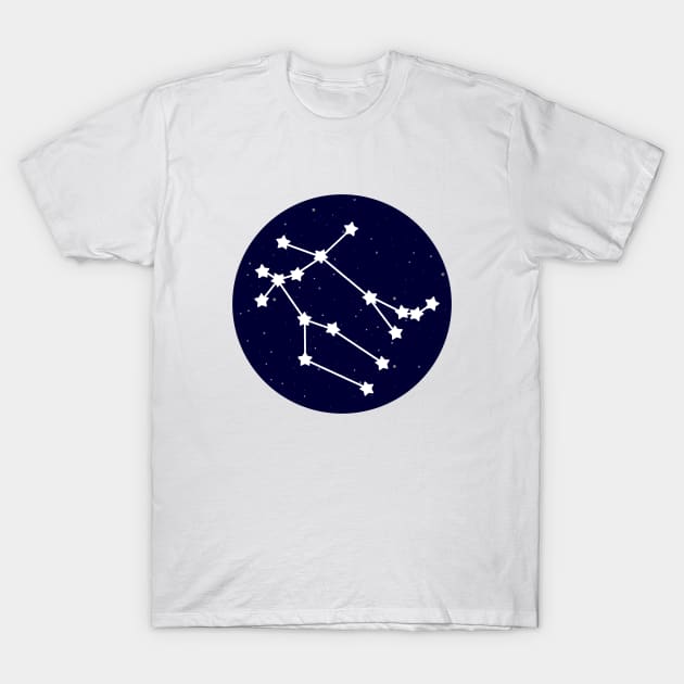 Gemini Zodiac Constellation T-Shirt by lulubee